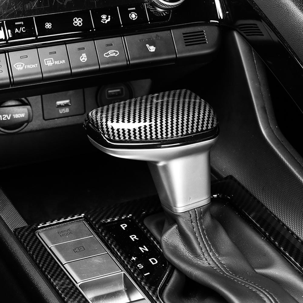LHD/RHD For Hyundai Elantra CN7 2021-2025 Car Tuning Carbon Fiber Console Gear Lever Head Cover Trim Interior Accessories