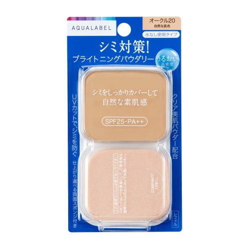 AQUALABEL Brightening Powder  Ocher 20  11.5g Refill Foundation Moisture Transparency  Spf25pa++  Natural Skin Color