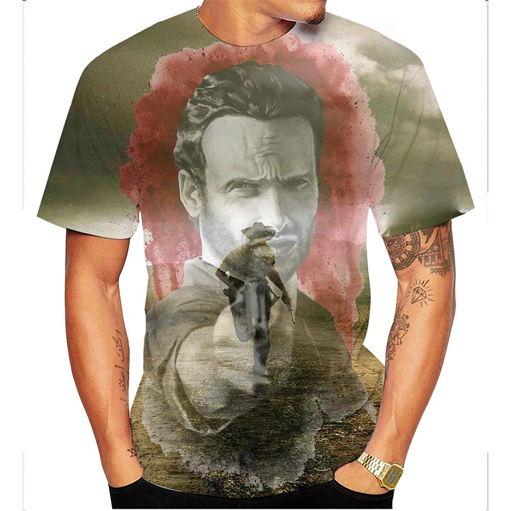 Summer Men's Printed Fashion Horror Cool Personalized Street T-shirt