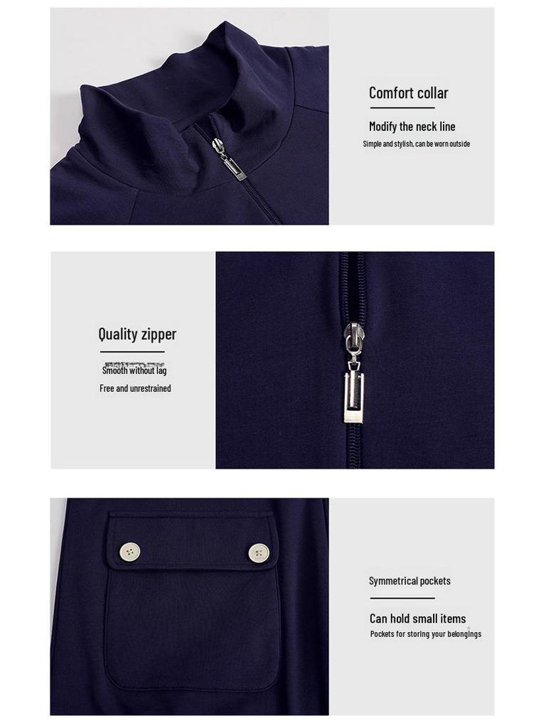 Women's Casual Autumn/Winter Pure Cotton Warm Long-Sleeve Two-Piece Sports Suit