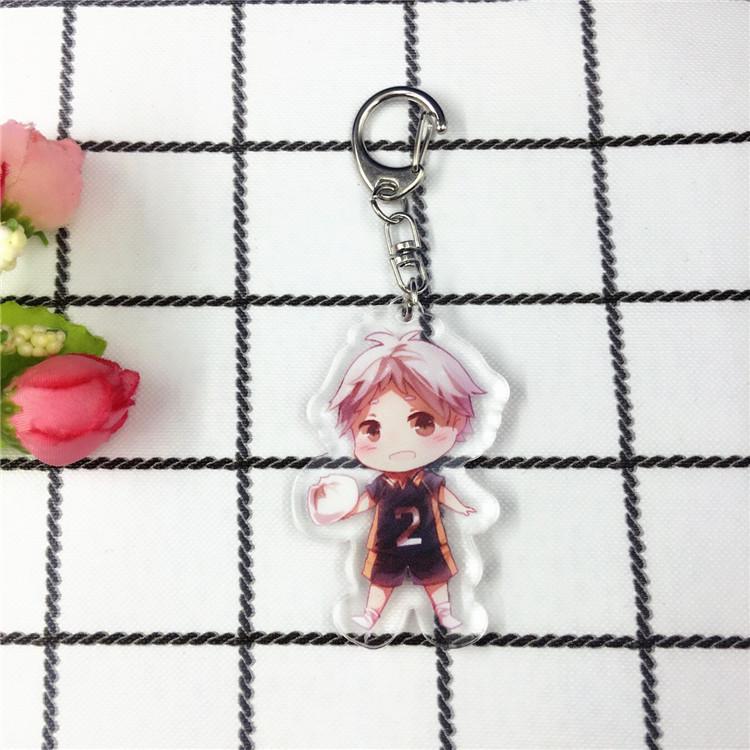 Haikyuu!! Double-Sided Keychain Pendant: Hinata, Kageyama, Kenma