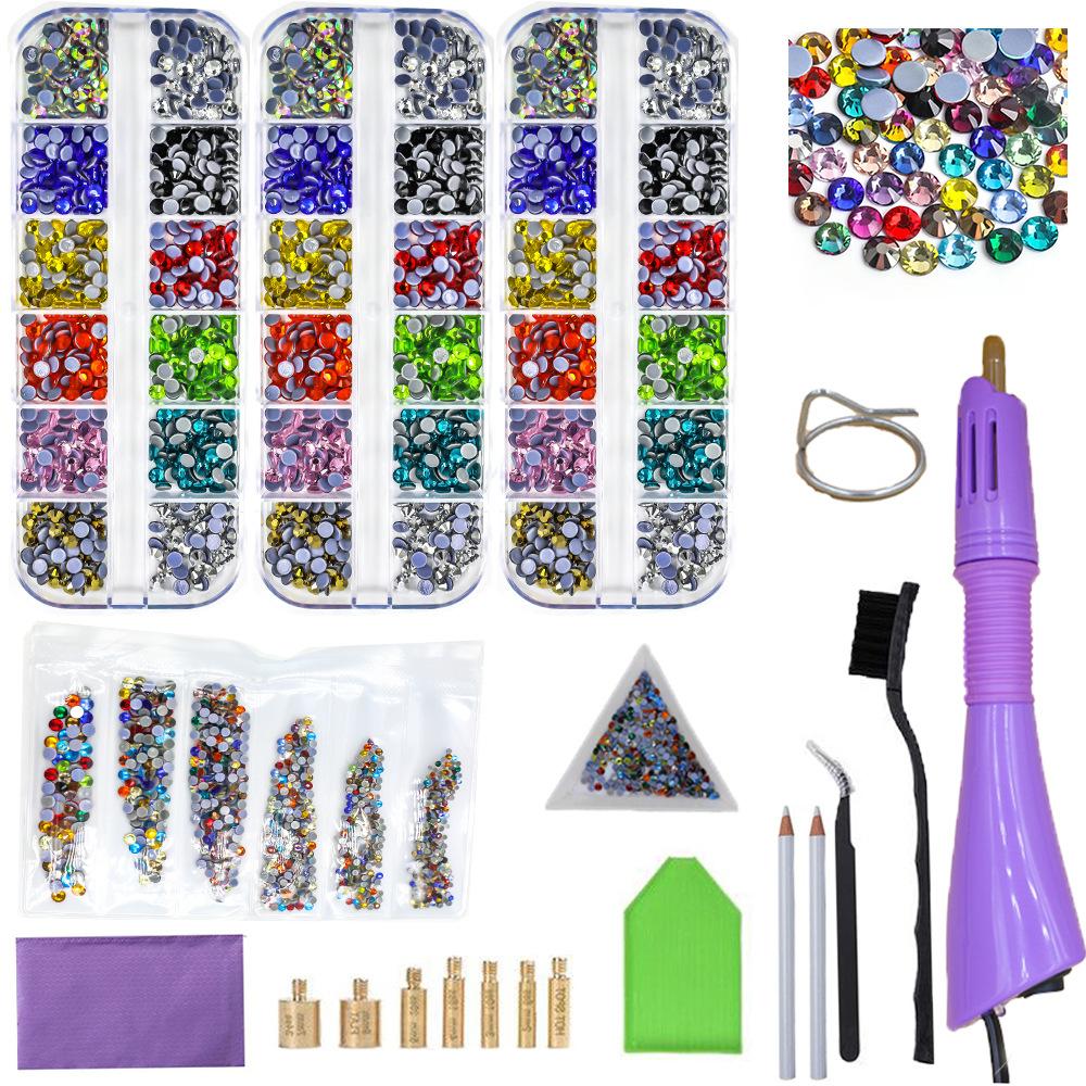 Weichen Hot Drill Set Point Drill Pen, Storage Bag Hot Melt Glue Hot Drill Tool Diy Clothing Accessories