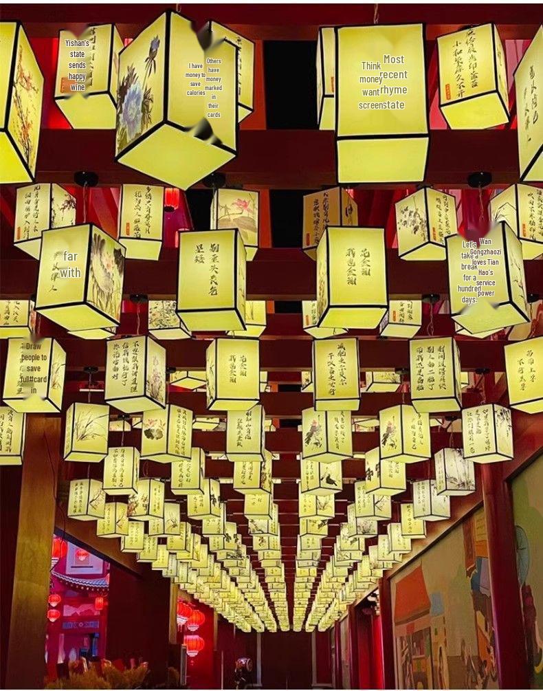 Cultural Tourism Homestay: Calligraphy, Poetry & Lantern Decor In a Scenic Chinese-Style Landscape