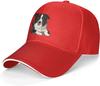 Border Collie Baseballkappe Unisex Damen Verstellbar Schirmmütze Sandwich Papa Hüte Golfhut