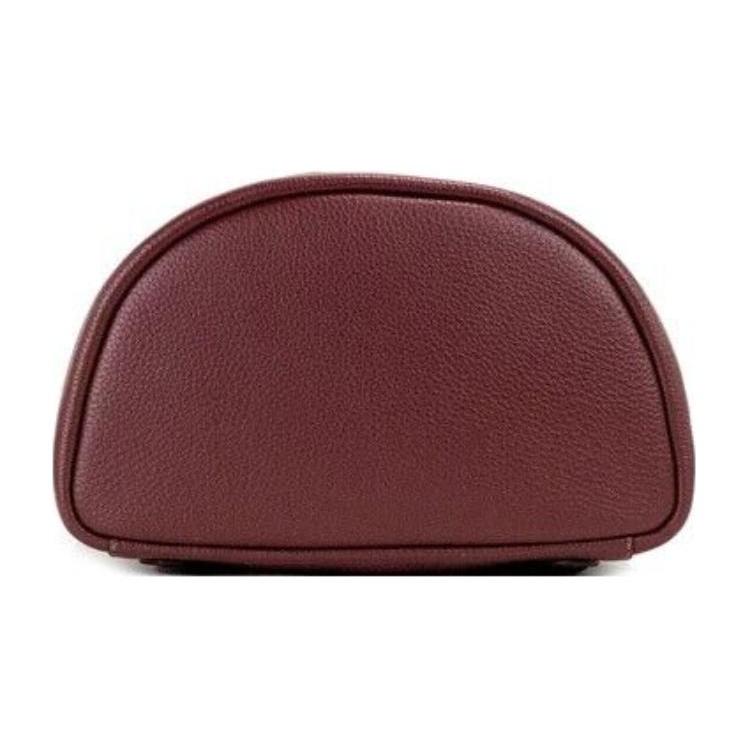 New COACH Dempsey Fabric With Cow Leather Backpack Medium Size Women's Burgundy & White CE601-IMMZI