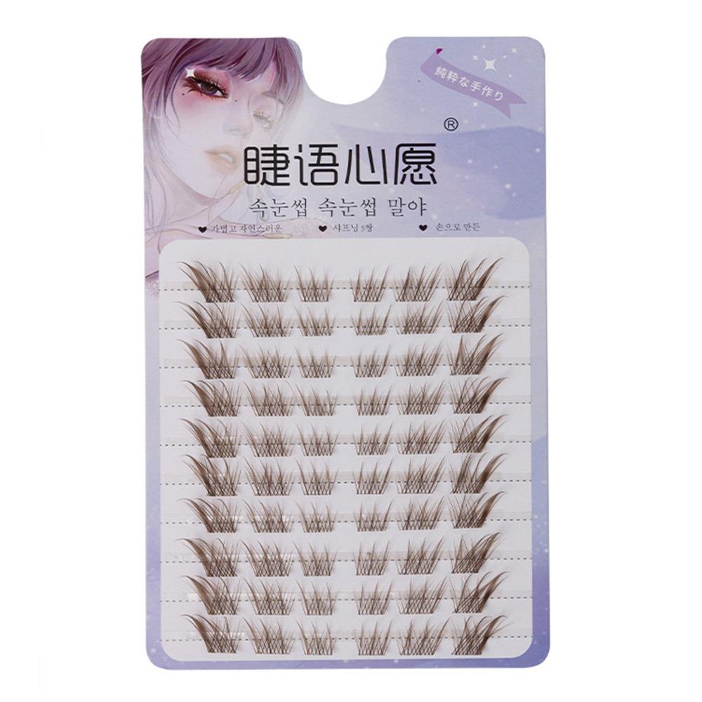 Manga Natural Lashes Clusters Wispy C Curl Individual Lashes  for Eyelash Extensions