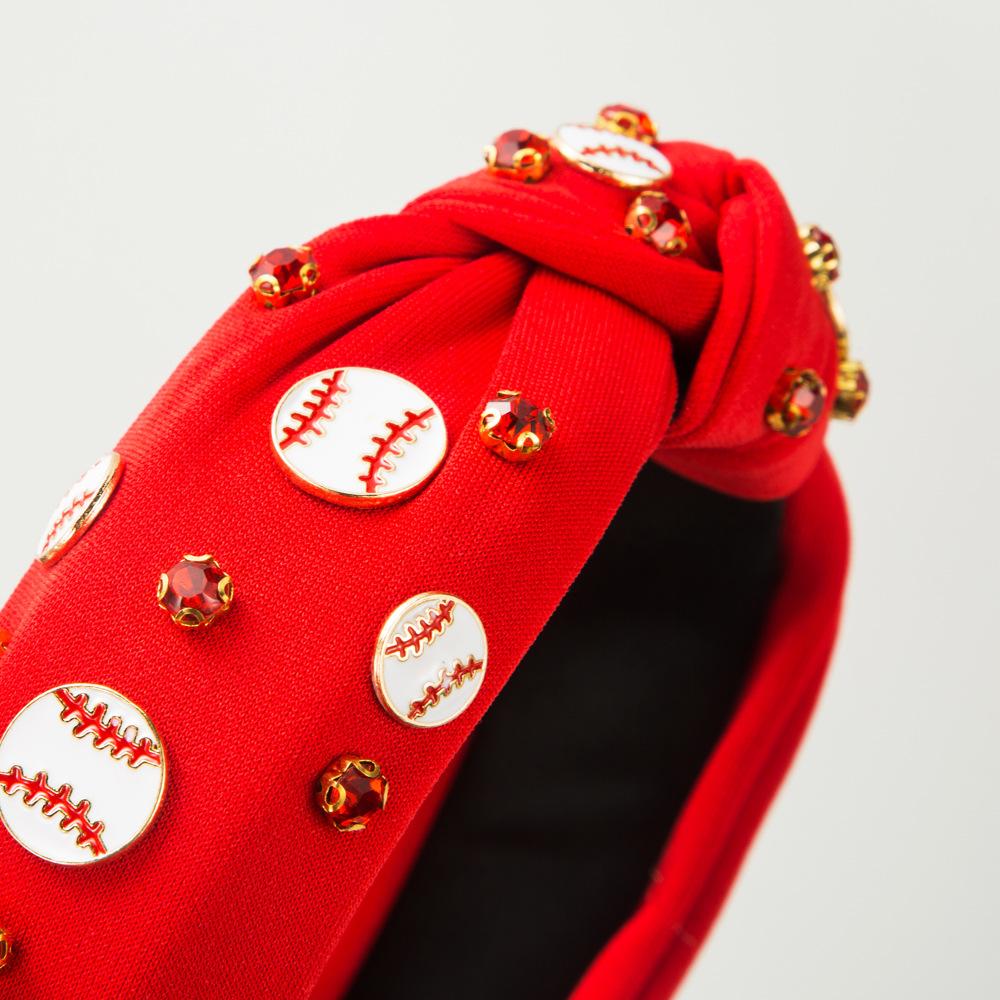 Fashion New Sports Style Softball Baseball Accessories Headband Trend Diamond Wide-Brim Hair Accessories
