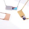 Electroplating Photo Locket Necklace Drawer-Style Locket Drawer Style Personalized Necklace Photo Keepsake Fashion Necklace