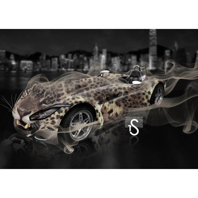 Dreamy Sports Car Animal Poster: Creative Wall Art for Bedroom, Bar, or Study