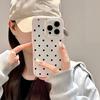 Black Polka Dot Pattern Phone Case For iPhone 17 16 15 14 13 12 11 Pro Max Plus Air 2 in 1 Candy Color Clear Silicone Soft Cover