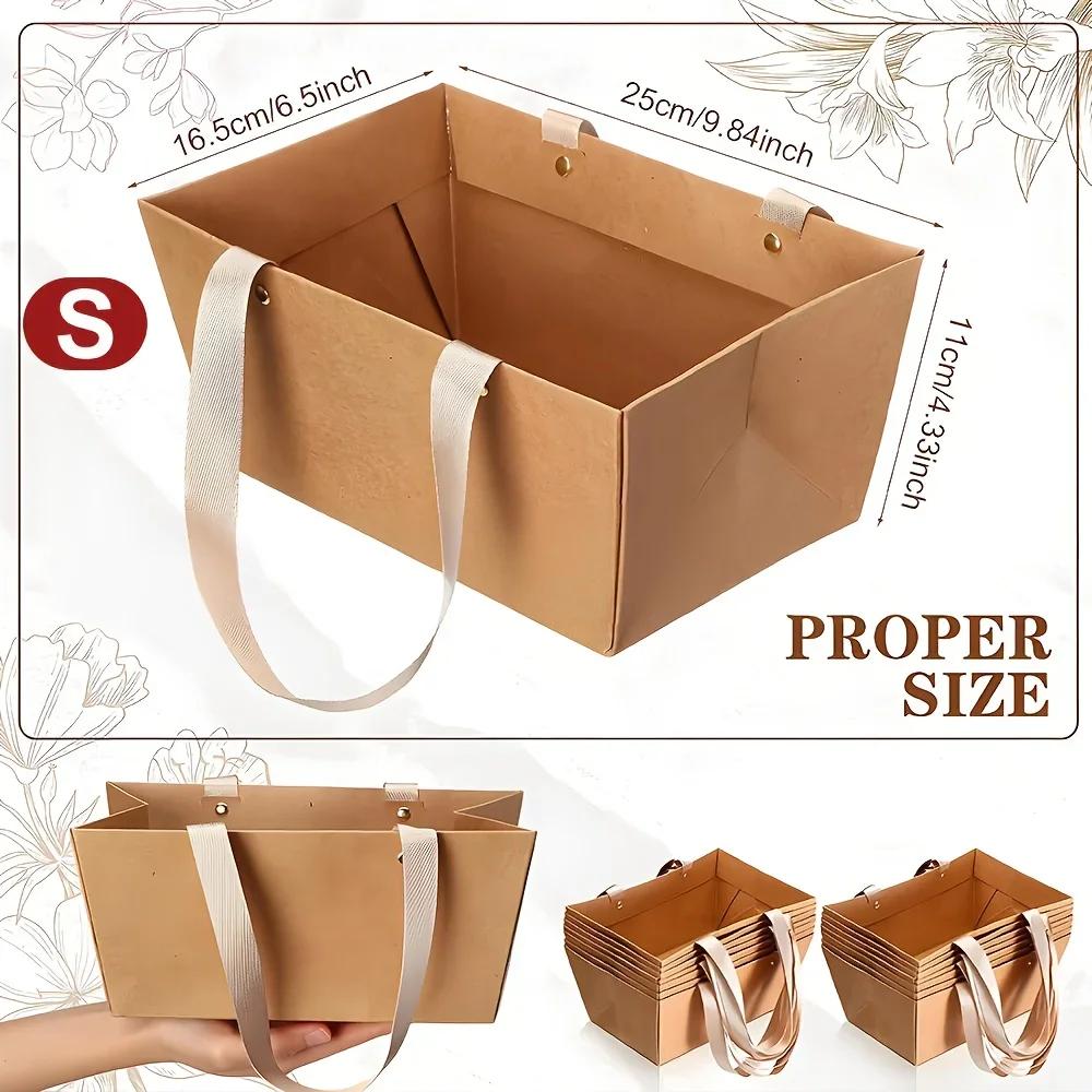 

DIY Blank Gift Basket with Sturdy Handle - Wide Base Basket Suitable for Birthdays, Weddings, Parties | izable for Party Favors Other