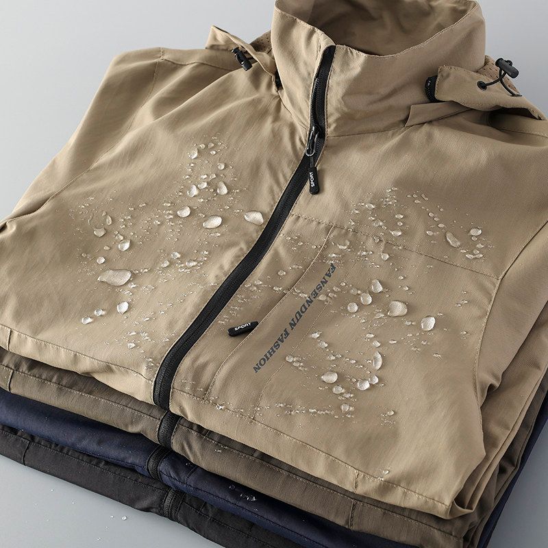 Outdoor Soft Shell Parka Outdoor Jacket Coat Male Trendy Spring & Fall American Waterproof Jacket Export Export Men's Trench Coat