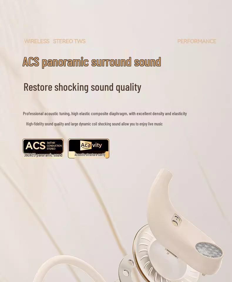 2025 OWS Ear-Hook Bluetooth Headphones - High Sound Quality, Long Battery Life, Open In-Ear Design