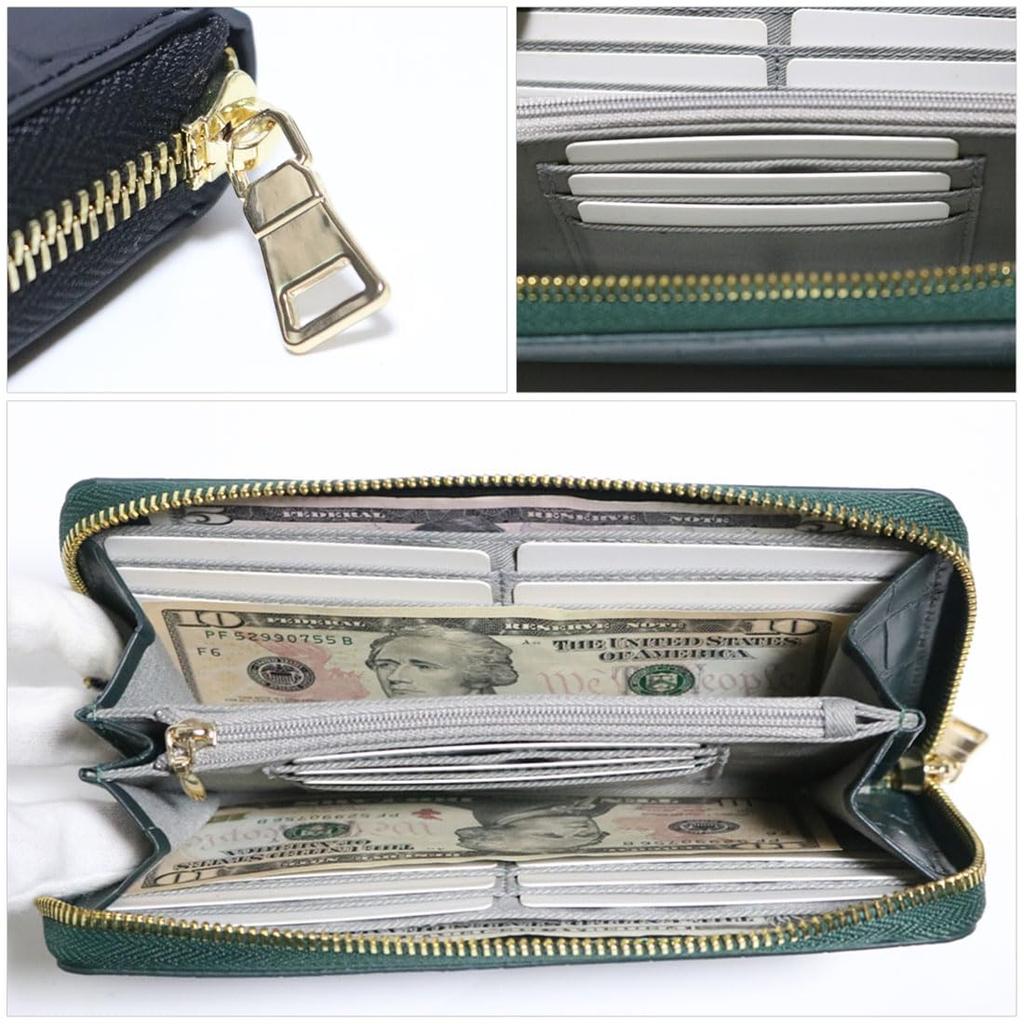 Bercute Silver Embossed Crocodile Leather Long Wallet for Men and Genuine Crocodile Alligator Round Large Popular Women, Leather, Leather, Leather,