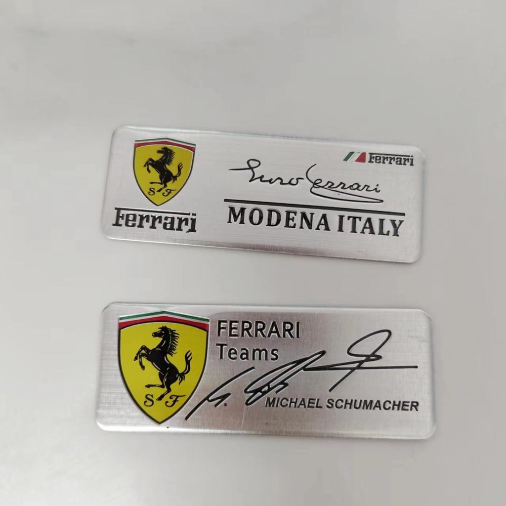 Metal Thin Aluminum Sticker Nameplate Decoration Car Sticker Personalized Modified Hub Cover Label For Ferrari F1 F8 F80 SF90 WM2