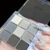 Dark Punk Smoky Nine-color Eyeshadow Palette Black and White Gray Metallic Pearlescent Matte Silver Halloween Party