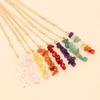 Creative Colorful Raw Crystal Pendant Necklace, Ins Trendy Clavicle Choker