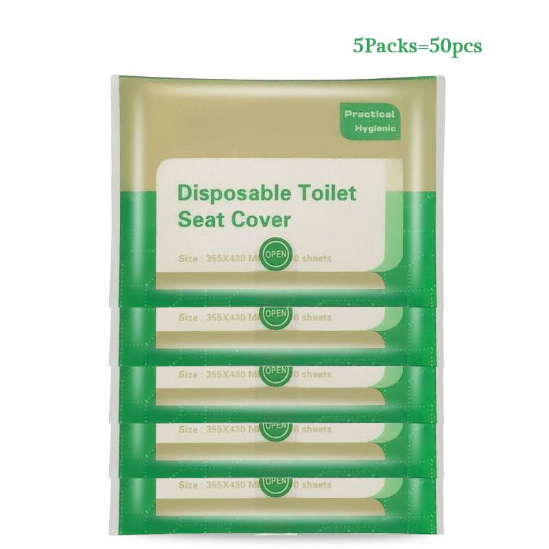 

10/50 шт одноразовые чехлы для унитаза бумажные водонепроницаемые растворимые в воде дорожные/кемпинговые принадлежности для ванной комнаты в отеле портативные