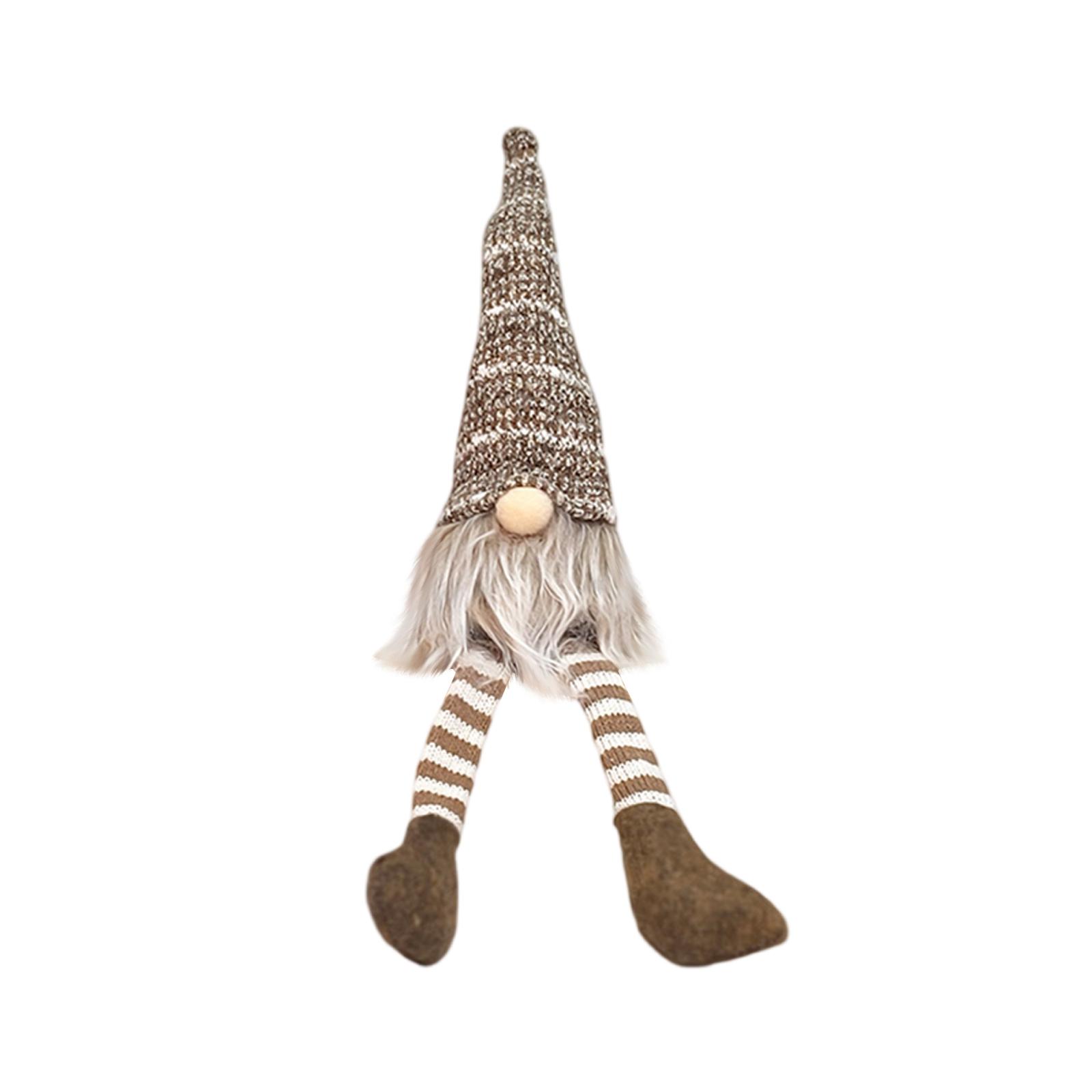 

Christmas Decoration,Christmas Gnome Gifts Holiday Decoration Birthday Present Handmade Plush Doll, Home Ornaments Tabletop Santa Figurines One Size коричневый