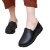 New Style Shoes: Versatile Women's Shoes, Flat Heels with Fleece, Warm Single Shoes, Genuine Leather Shoes