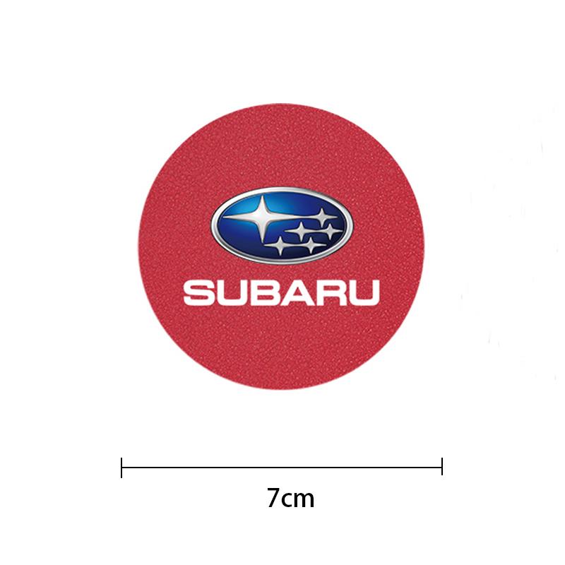 2Pcs Car Anti Slip Mat Coaster Water Cup Slot For Subaru Outback Ascent Levorg Smart Forester Impreza Tribeca Legacy STI Mpreza Y4