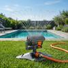 16-Nozzle Oscillating Sprinkler Adjustable Spray Mist Sprinkler 360-Degree Automatic Rocking Sprinkler for Garden Backyard Lawn Irrigation