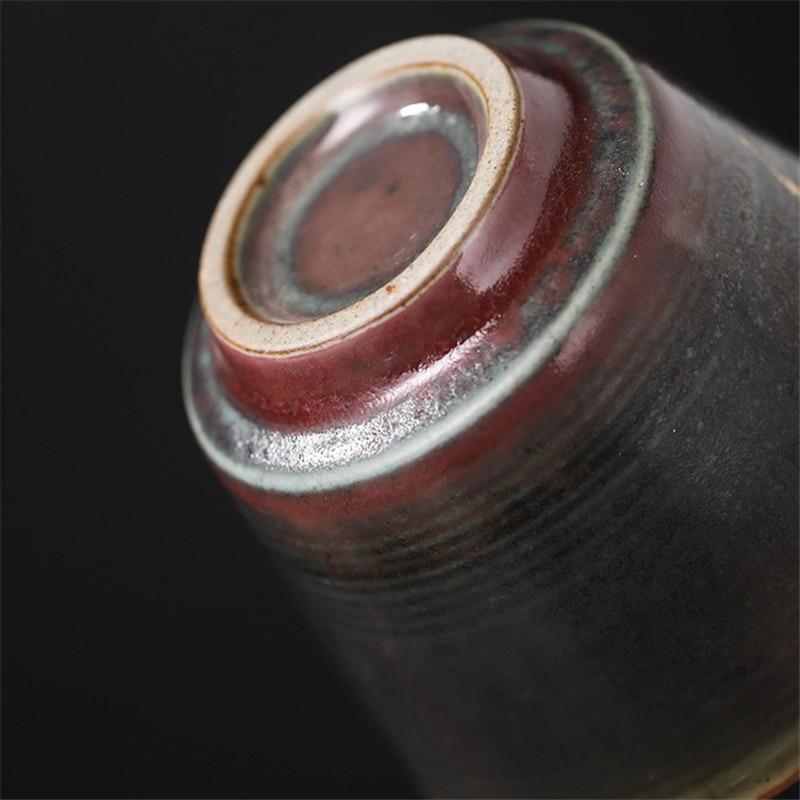 Handmade Coarse Pottery Kiln Change Master Tea Cup Ceramic Hand Painted Crane Teacups Tea Set Drinkware