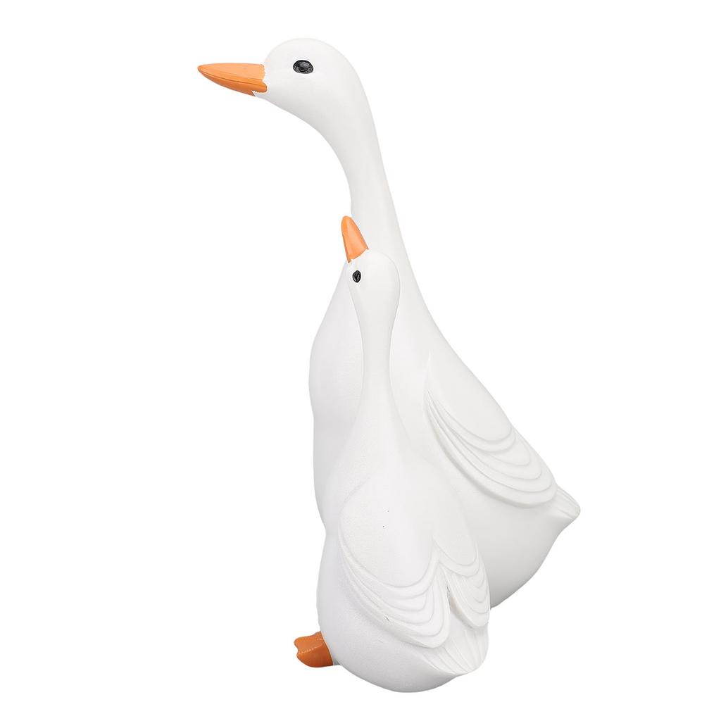 Lebensechte Mutterente und Entenküken Harzstatue für Terrassen- und Gartendekoration Entenskulptur Tierfigur für Hinterhof