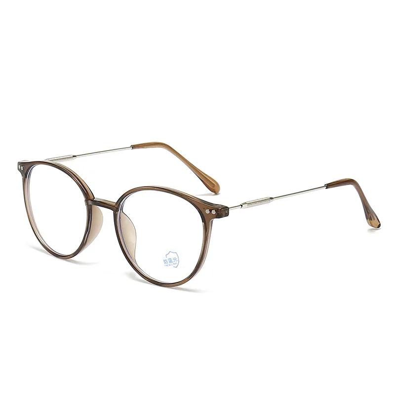 Ultralight Anti-Blue Light Finished Myopia Glasses Vintage Round Frame Eyewear Unisex Glasses Women Short-Sighted Eyeglasses