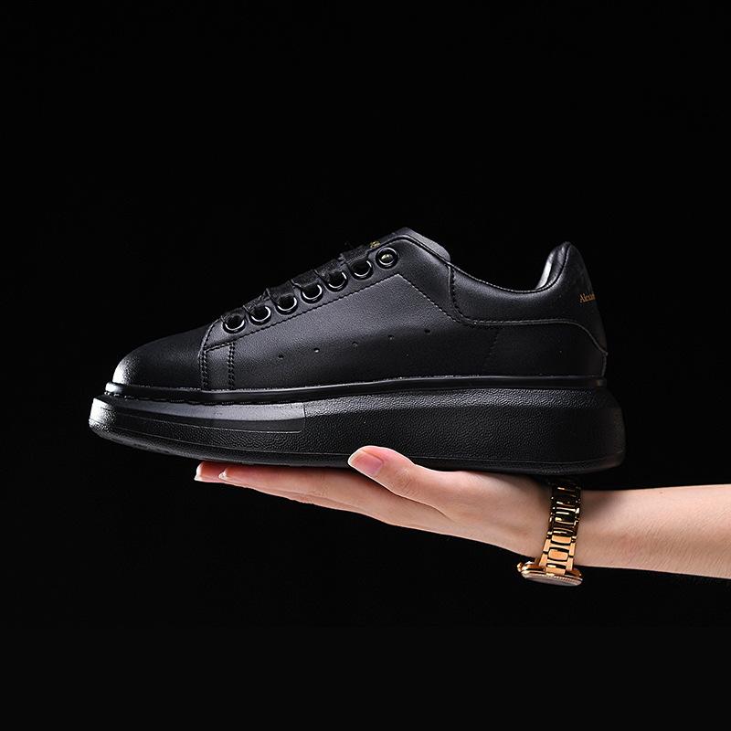 McQueen Little White Shoes Men's and Women's Summer New Leather Platform Leather Little White Shoes Men's Casual Sports Shoes Men's