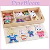 Wooden Childrens Toy With Little Rabbits Dress Up Puzzle For Learning And Play