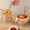 French Fry Stainless Steel Draining Basket for Restaurants and Snack Bars