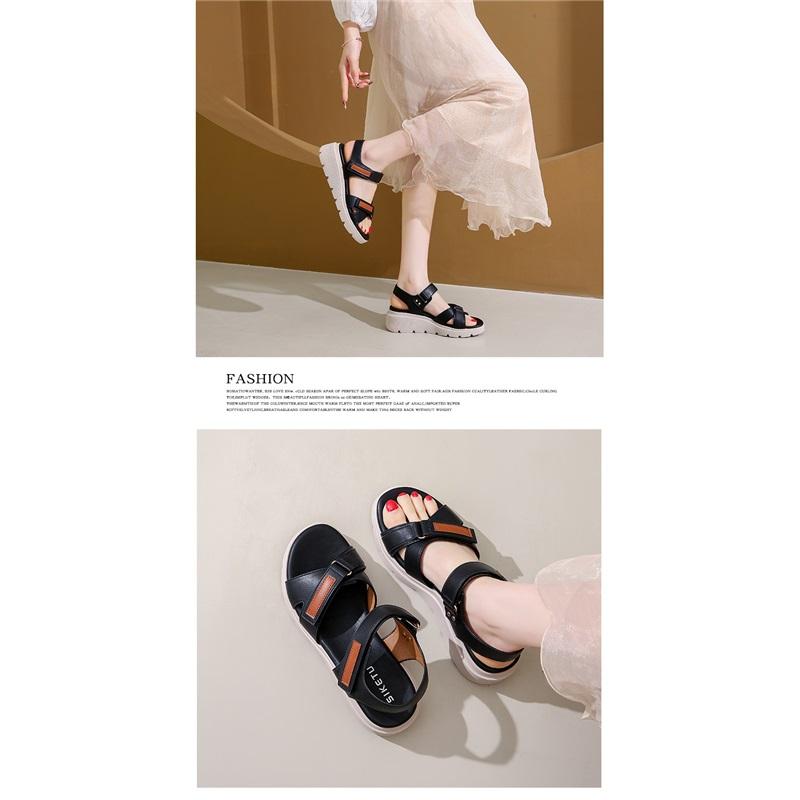 Women's Platform Sandals SIKETU Summer Velcro Thick Sole Casual Beach Shoes Lightweight Non-Slip
