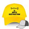 Black Casual Boys Printed Baseball Cap 1+1=2 Weapon of Math Destruction Man Women Summer Hat outdoor Snapback caps sport bonnet
