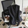 Damen Slim Fit Weste Jacke Lässig Frühling Herbst Mit Taillengürtel Ärmellos Blazer Modische Oberbekleidung