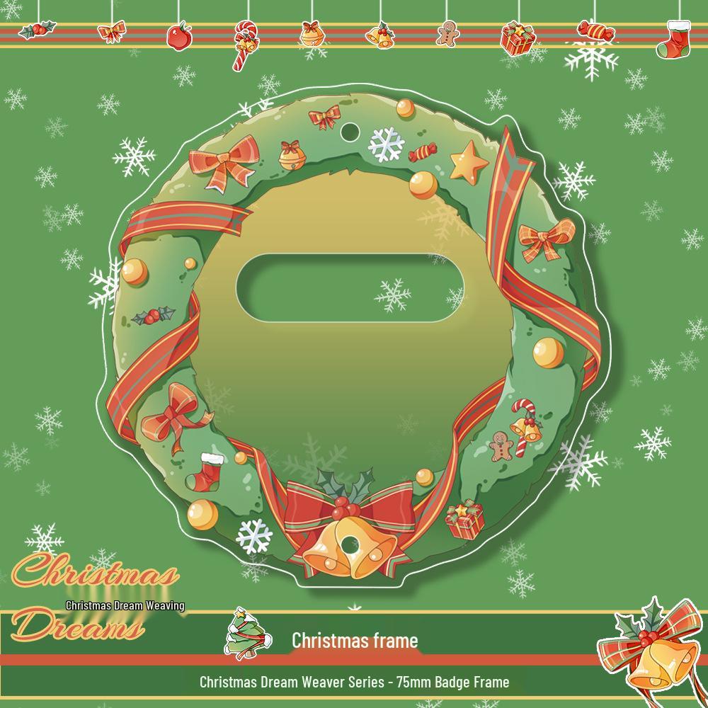 Gumi Christmas Dream Weaving 75 Badge Frame Acrylic Cover Display Stand Christmas Weaving Dream 75 Badge Frame