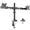 Dual Monitor Arm 9kg Load VESA Adjustable Angle and Cable Management (for Teleworking/Gaming) - 17-27 Inch, Capacity, Standard, Height,