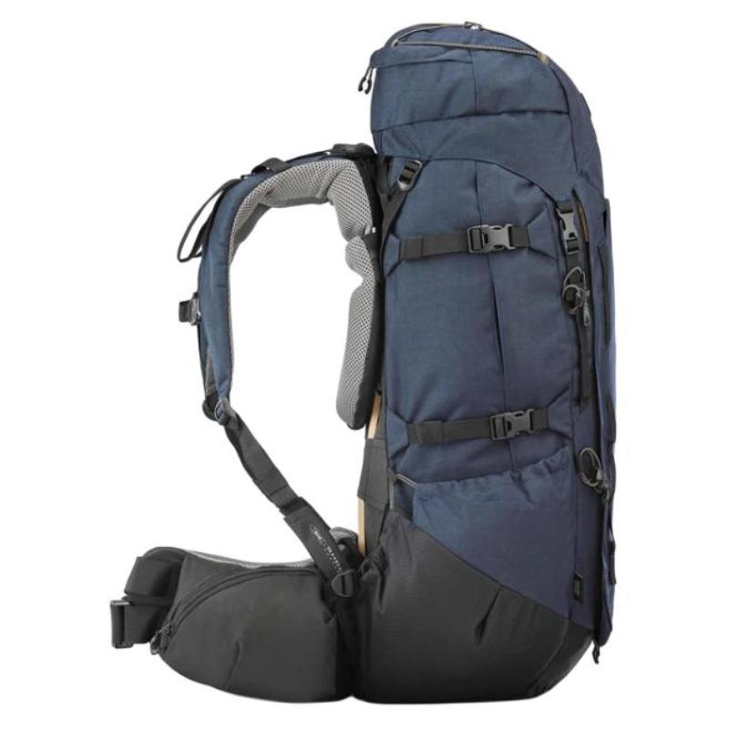 DECATHLON60L Durable and versatile hiking outdoor bag nylon carbon grey women's model