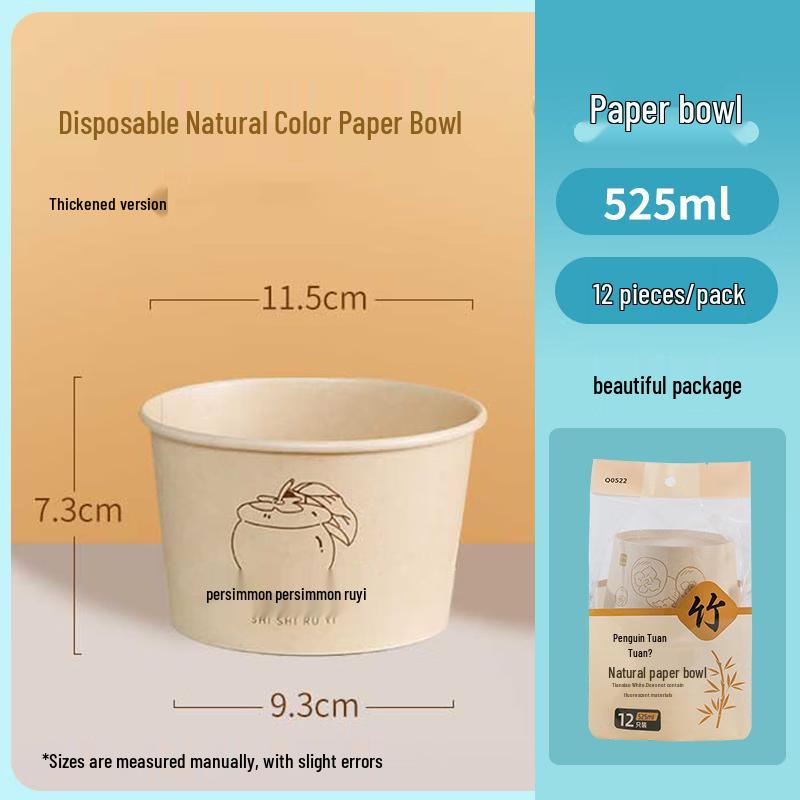 Penguin Group Disposable Round Paper Bowls