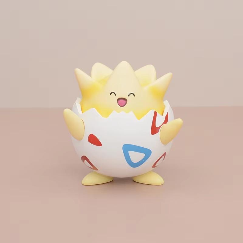 Kawaii Happy Togepi Anime Figure Cute Model Doll Car Desktop Ornament Collectible Toy Surprise Gift For Boys And Girls
