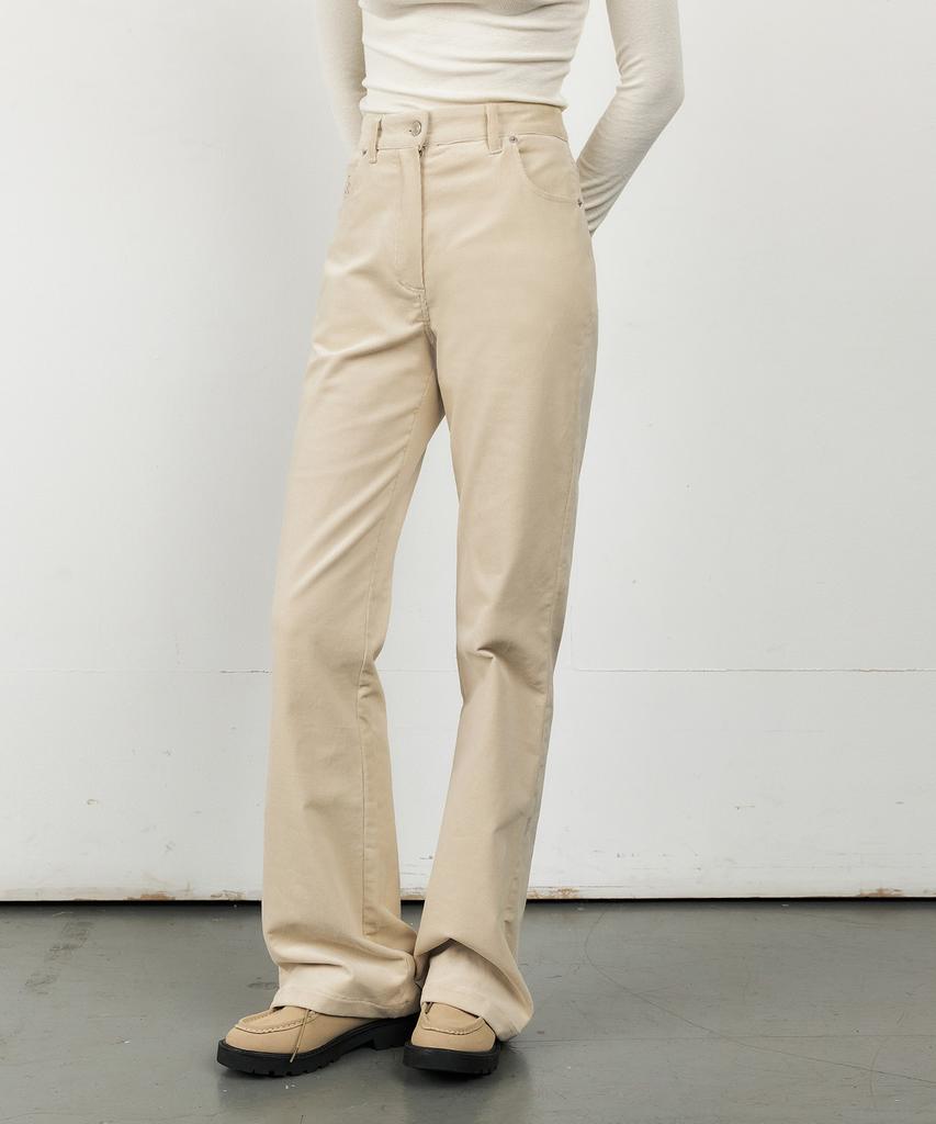 CITYBREEZE Corduroy Comfort Bootcut Pants_Cream