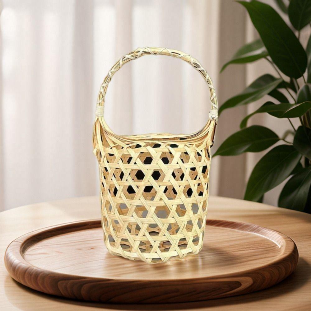 Handmade Hand-held Basket Bamboo Woven Storage Box Multi-functional Gift Packaging Box Gift