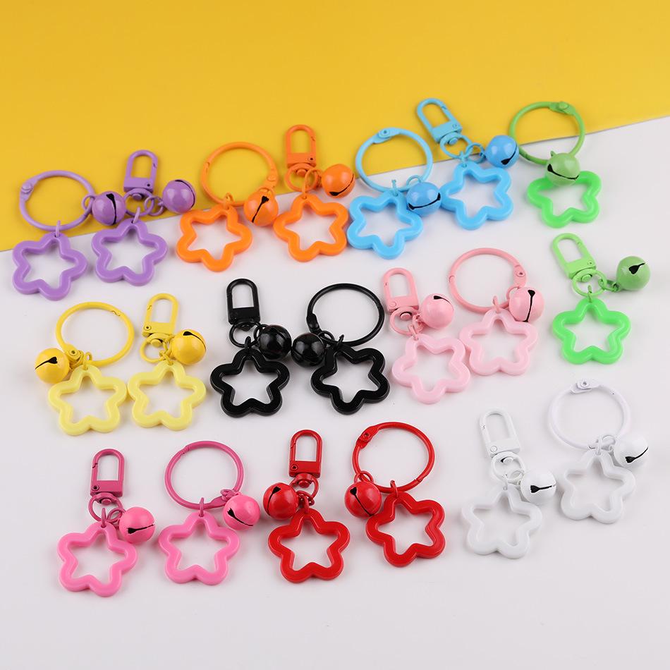 Korean Style Sweet Acrylic Star Keychain Pendant with DIY Perler Beads