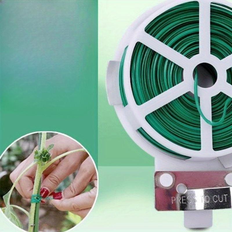 1 Roll 100M Multifunctional Plastic Steel Twist Tie Sturdy Reusable Garden Flower Plant Support Strap Tie