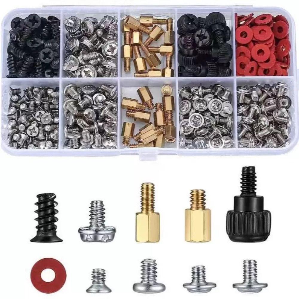228pcs Computer Repair Screw Assortment Kit Hardware Tools High Hardness Standoff Assortment Kit Wear-resistant Not Slipping