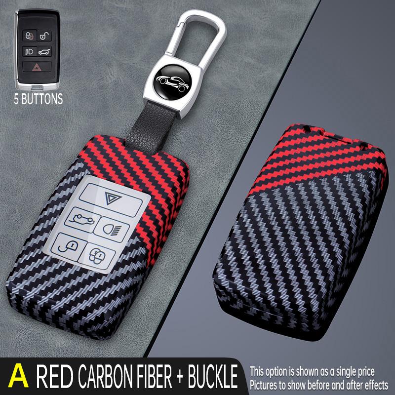Carbon Car Key Cover Case Shell for Land Rover Range Rover Evoque Discovery Sport Velar for Jaguar XE E-PACE XF 2022 2023 2021
