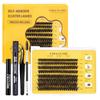 Single Tuft Wool Curled False Eyelashes Natural Fluffy Thick Segmented Eyelashes Light Eyelash Set