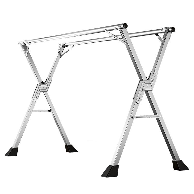 201 Stainless Steel X-Type Telescopic Clothes Drying Rack, Indoor Floor-Standing Model for Household Use