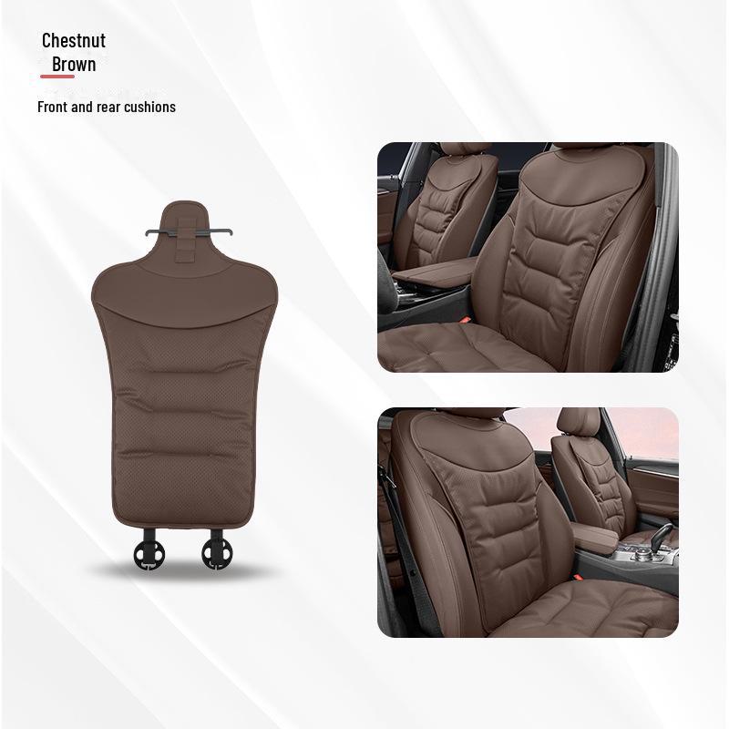 Universal Ventilated Nappa Leather Car Seat Cushions - Four Seasons, Breathable, High-Grade, Perforated Design for All Models.