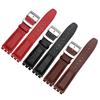17mm Cowhide Leather Watch Strap For Swatch YCS /YAS /YGS /YIS415/414Lychee Pattern Lizard Pattern Concavo Convex Watch Bracelet